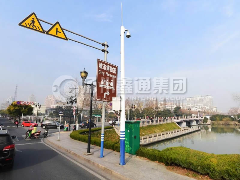 DJG-017，電子警察桿，監(jiān)控球機(jī)立桿